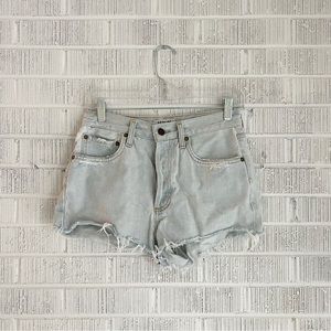 AGOLDE | Light Wash High Rise Shorts